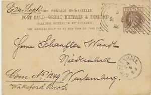 GB 1888 EXPERIMENTAL HOSTER MACHINE POSTMARK (LONDON) POSTMARK-ERROR - Picture 1 of 3