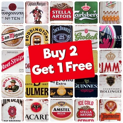 Metal Signs Vintage Retro Pub Home Bar Man cave Garage Shed Poster Beer Tin Sign - Image 1 of 2