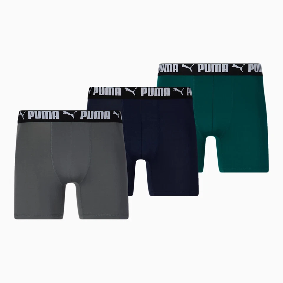 Pack de 3 calzoncillos boxer PUMA para hombre AZUL/GRIS/VERDE talla L Foto 1 de 1