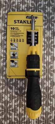 Stanley Ratcheting Screwdriver Set Multi-Bit 7" / 10 Piece ☆Brand New☆ - Image 1 of 4