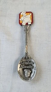 VTG Pewter Advertising 3D Spoon Franklin Mint Country Store SUNSHINE BISCUITS - Picture 1 of 6
