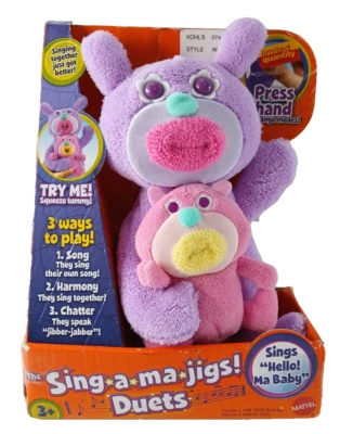 Juguete de peluche electrónico Sing-A-Ma-Jigs DUETS Squeeze & Sing HELLO MY BABY SONG nuevo! Foto 1 de 4