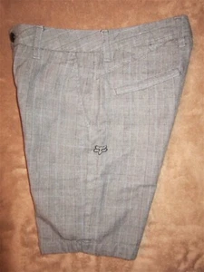 Fox Racing Size 10/25 Youth Boys Gray Subtle Plaid Shorts - Picture 1 of 6
