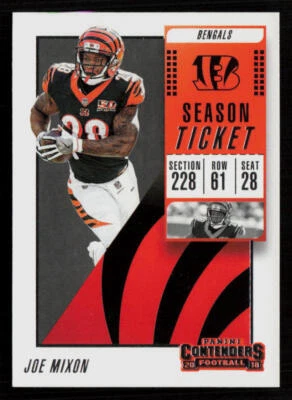 2018 Panini Contenders #80 Joe Mixon Cincinnati Bengals Football Card - Image 1 of 2
