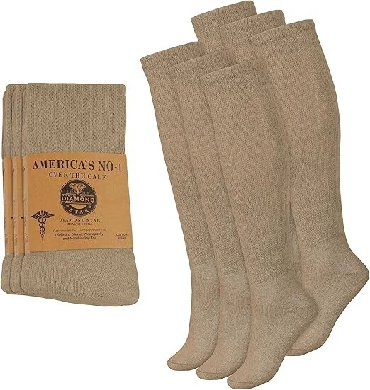 5-100 docenas al por mayor lotes a granel para hombres diabéticos sobre la pantorrilla calcetines 10-13 13-16 Foto 1 de 1