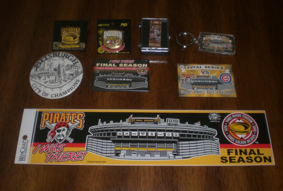  PIRATES THREE RIVERS STADIUM FINAL SEASON FINAL SERIES PINS KEY CHAIN MAGNET - Image 1 of 1