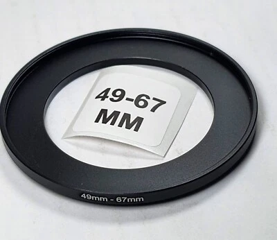49-67mm Metal Step Up Adapter Ring 49mm Lens to 67mm Filter Converter E49-E67 - Image 1 of 4