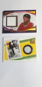 2001-02 Topps Archives Hockey Relic #J-AM Andy Moog JERSEY w/Bonus Larmer Jersey