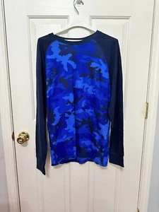 POLO RALPH LAUREN BOYS CAMOUFLAGE BLUE AND BLACK LONGSLEEVES T-SHIRT LARGE $45 - Picture 1 of 5