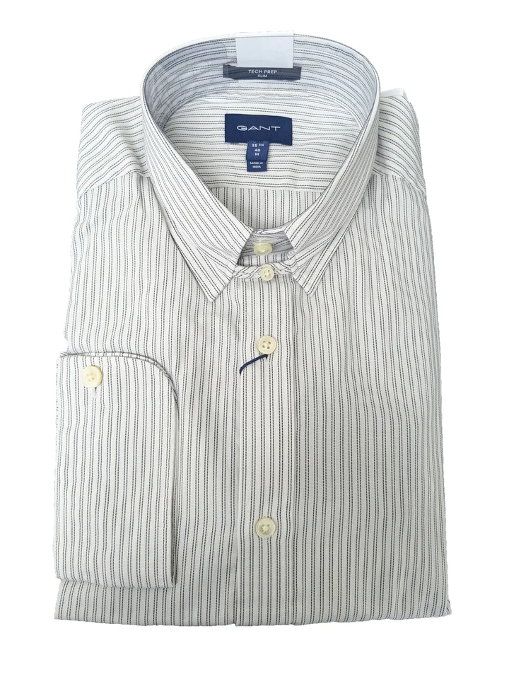 Camisa GANT Negra Tech Prep Royal Oxford Slim Tab 3020536 Talla M Nueva con Etiquetas Foto 1 de 1