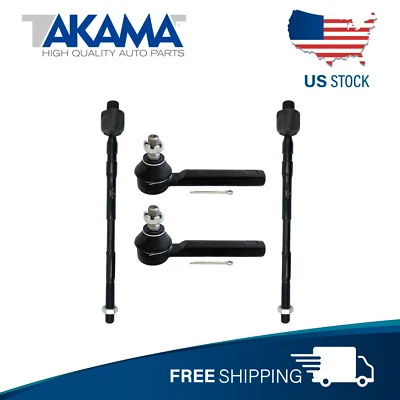 ⭐4pcs⭐Inner + Outer Tie Rod End For Subaru WRX STI Tribeca EV800360 ES3712 - Image 1 of 4