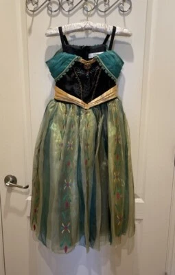 Vestido Disfraz Coronación Disney Frozen Niñas Talla 7/8 ANNA Deluxe Nuevo sin Etiquetas Foto 1 de 4