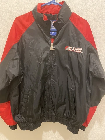 vintage 90s trail blazers starter jacket full zip size small mens Cover