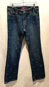 Lilly Pulitzer Damen Mainline Fit Libelle bestickt Jeans 32" Schrittlänge Gr. 8 - Bild 1 von 6