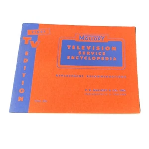 Mallory Television Service Encyclopedia 1st First TV Edition VINTAGE July 1949 - Picture 1 of 3
