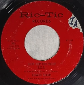 NORTHERN SOUL 45 Edwin Starr STOP HER ON SIGHT S.O.S. 1966 Ric-Tic VG - Picture 1 of 4