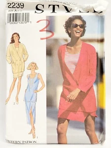 Style Pattern 2239 Double Breasted Jacket, Top & Straight Skirt 8-18 - Picture 1 of 2