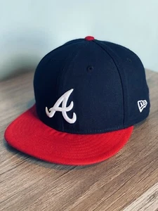 Atlanta Braves New Era Home Authentic On-Field 59FIFTY eng anliegende Mütze - marineblau/rot - Bild 1 von 4