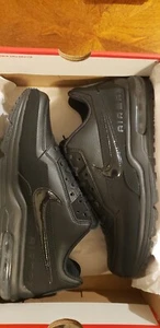 687977-020 Nike Air Max LTD 3 Leather Men's Shoes Triple Black Size 9 - Picture 1 of 11