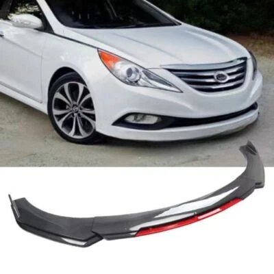For 11-14 Hyundai Sonata Carbon fiber Style Front Bumper Lip Spoiler Splitter Foto 1 de 4