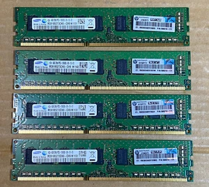 16GB (4x 4GB) * Samsung M391B5273CH0-CH9 PC3-10600E DDR3-1333MHz ECC Unbuff RAM - Picture 1 of 10