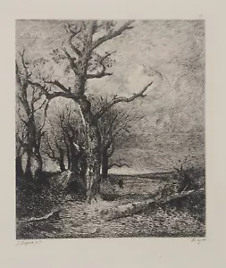 Jules Dupré: Trees Dead, Engraving Signed, Durand Ruel, 1873 - Picture 1 of 5