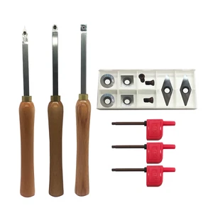 Wood Turning Tool Set of 3 Rougher Detailer Finisher Carbide Lathe Tool for Wood - Foto 1 di 10