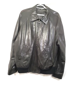 Giacca Salvatore Ferragamo Uomo Morbida Pelle TAGLIA XL/EU 54 Marrone Cerniera Solida Italia - Foto 1 di 12