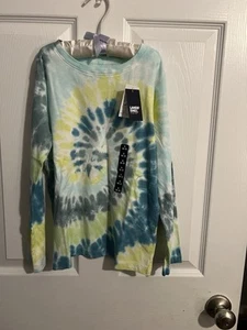 NWT Lands End Youth Small (6/7) Tie Dye Long Sleeve Shirt - Picture 1 of 5