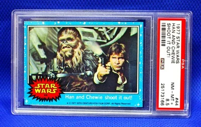 1977 Topps Star Wars Han & Chewie Shoot It Out #44 (PSA 8.5)  LOW POP - Image 1 of 2