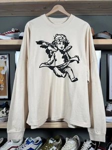 Gr. XL Kanye West Good Music Label Cherub Beige Langarm Yeezy Pusha T - Bild 1 von 5