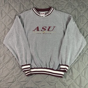 Sudadera DE COLECCIÓN Arizona State Sun Devils Para Hombre Gris Medio Cuello Redondo Fútbol - Imagen 1 de 6