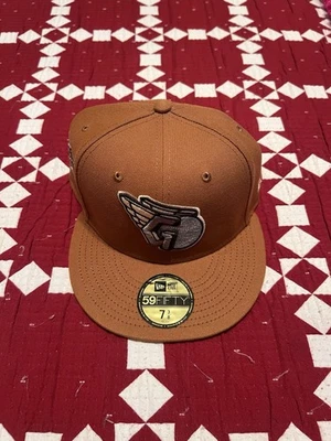 Cleveland Guardians Silver Fox Hat 7 3/8 Lids Drop New Era 59Fifty 5950 Patch - Image 1 of 4