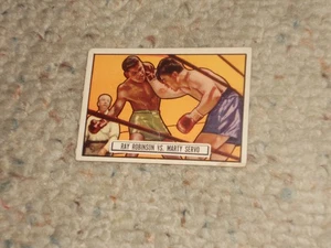 1951 Topps Ringside #34 Ray Robinson vs. Marty Servo Card!!! - Picture 1 of 2