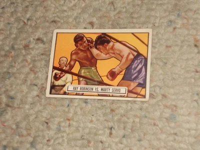 1951 Topps Ringside #34 Ray Robinson vs. Marty Servo Card!!! - Image 1 of 2