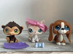 Littlest Pet Shop (LPS) en la imagen mascotas #222, #223 #224 perro chimpancé gato - Imagen 1 de 14