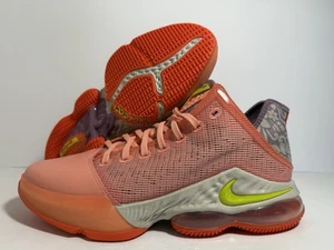 Nike LeBron 19 Low Shoes "Aloha" Crimson Bliss Atomic Green DQ8344-600 Men's 11 - Picture 1 of 5