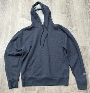 Champion Hoodie Men's Medium Dark Gray Pullover Slim Muscle Fleece Sweatshirt - Picture 1 of 9