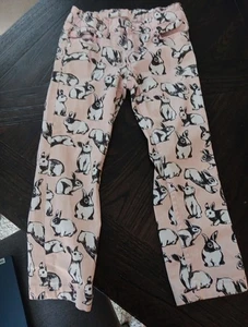 H&M Girls Size 3-4 Pink Bunny Jeans - Picture 1 of 3