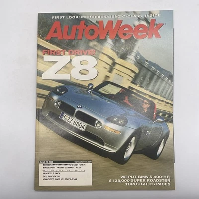 AutoWeek Magazine March 2000 BMW Z8 Mercedes C Class - Image 1 of 4