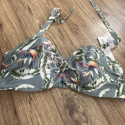 Esprit Panama Beach Bikini Top Green Women's UK Size 18 40 F BRAND NEW - Image 1 of 4