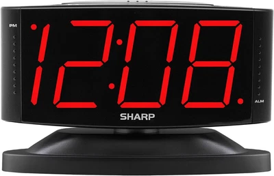 Home LED Digital Alarm Clock – Swivel Base - Outlet Powered, Simple Operation, - Image 1 of 4