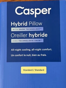 Casper Standard Hybrid Pillow with White Snow Technology Standard New in box - Picture 1 of 6