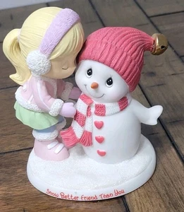 Precious Moments Snowman Friendship Figurine With Bell - Picture 1 of 7