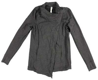 Chaqueta suéter envolvente Lululemon That's A para mujer talla 2 gris Foto 1 de 4