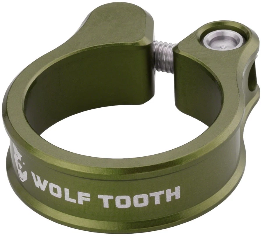 Seatpost Clamp - Wolf Tooth Seatpost Clamp - 34.9mm, Bolt-On, Olive - Seatpost - Image 1 of 1