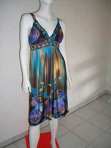 Damen Kleid Tunika im Ethno-Styl Mallorca-Ibbiza-Styl - Bild 1 von 4