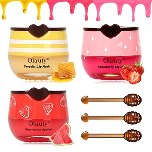 3X Bee Balm Lip Mask Set Honey Pot – Hydrating Scrub & Overnight Lip Care - Picture 1 of 8