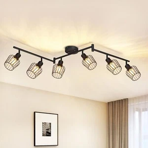 ZMH Deckenleuchte Spotleuchte Schwarz Strahler LED E14 schwenkbar Wandleuchte - Bild 1 von 35