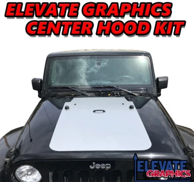 Calcomanías adhesivas 3M rayas vinilo capó central gráficos para Jeep Wrangler 2007-2018 Foto 1 de 4